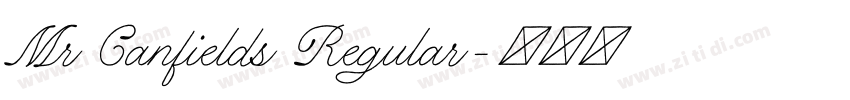 Mr Canfields Regular字体转换